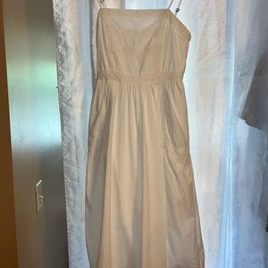 BP Bridal white lace square neck spaghetti strap dress